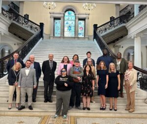 Group of people at the Massachusetts State House
